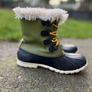 Native Shoes Unisex Lace Boots Jimmy 2.0 Jiffy Black/Juice Green Sz 6 W/ Sz 4 M